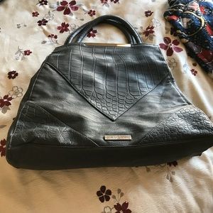 Rampage soft faux-leather grey purse